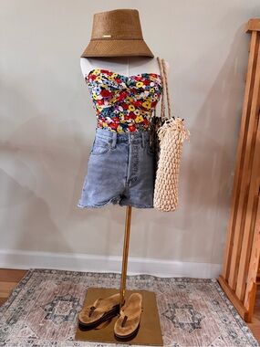 Haute Hippie Cream Tote with Black Fringe Accent